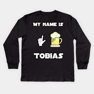 My name is Tobias Kids Long Sleeve T-Shirt